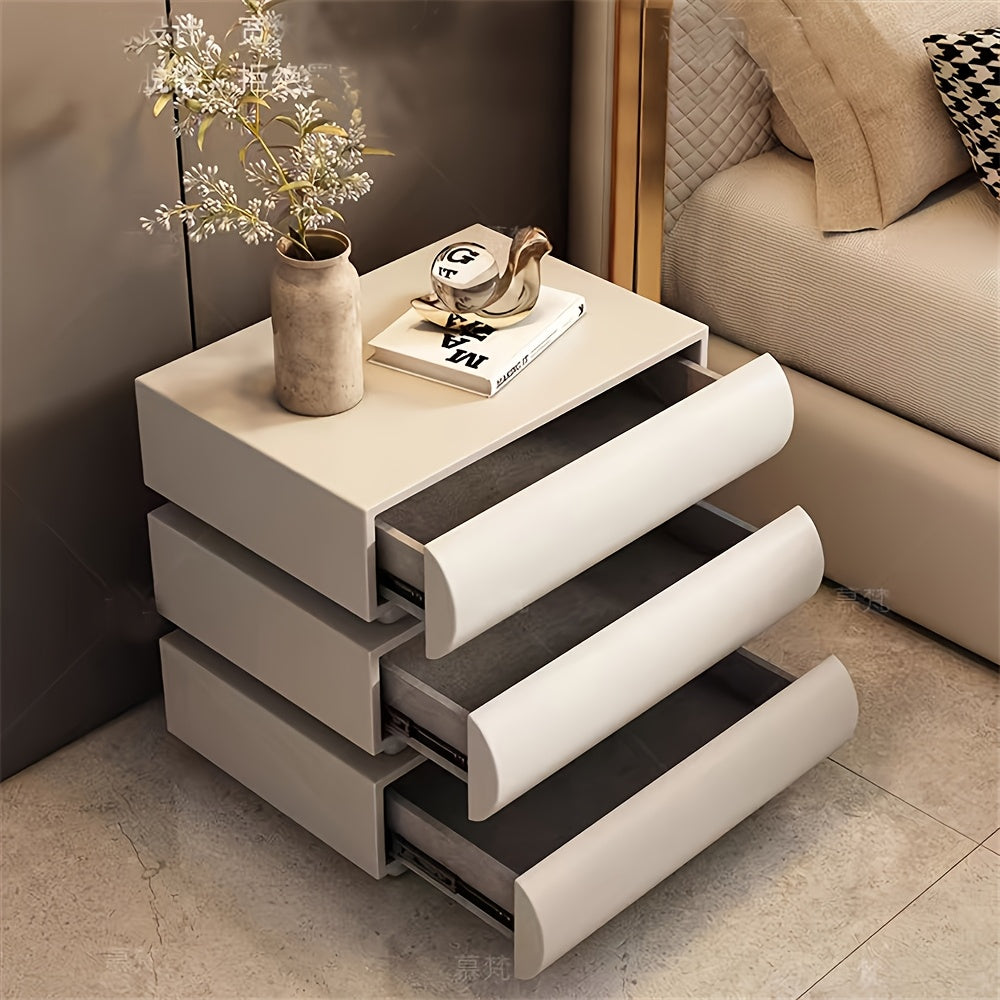 Minimalist Bedside Storage Cabinet with Three Drawers for The Bedroom
