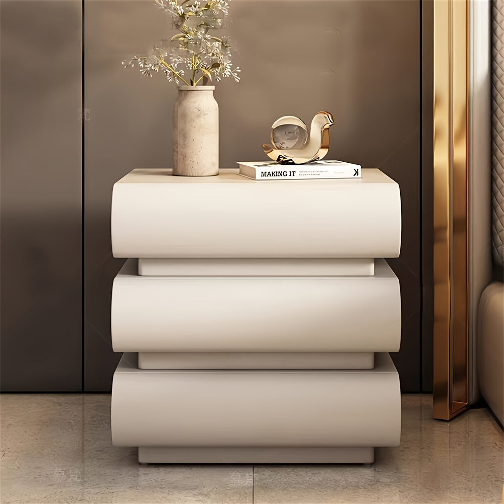Minimalist Bedside Storage Cabinet with Three Drawers for The Bedroom