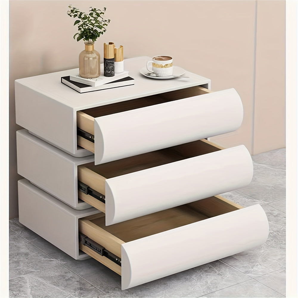 Minimalist Bedside Storage Cabinet with Three Drawers for The Bedroom