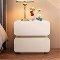 Modern Minimalist Bedside Table - with 2 Drawers Microfiber Leather Storage Side Table, Silent Slide, Suitable for Bedroom Living Room, Bedside Storage Solution, Living Room Side Table, Storage End Table, Sleek Silhouette Furniture, Clean Line