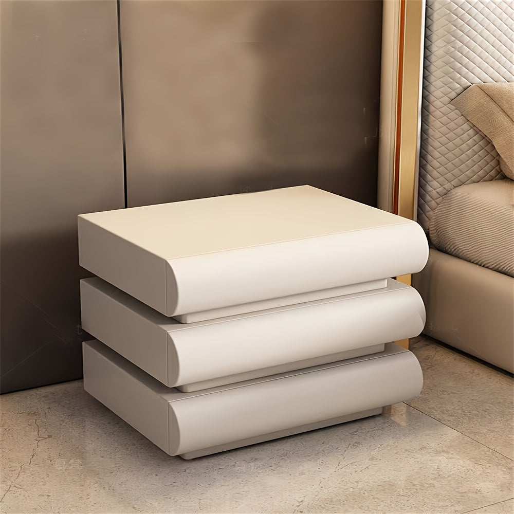 Minimalist Bedside Storage Cabinet with Three Drawers for The Bedroom