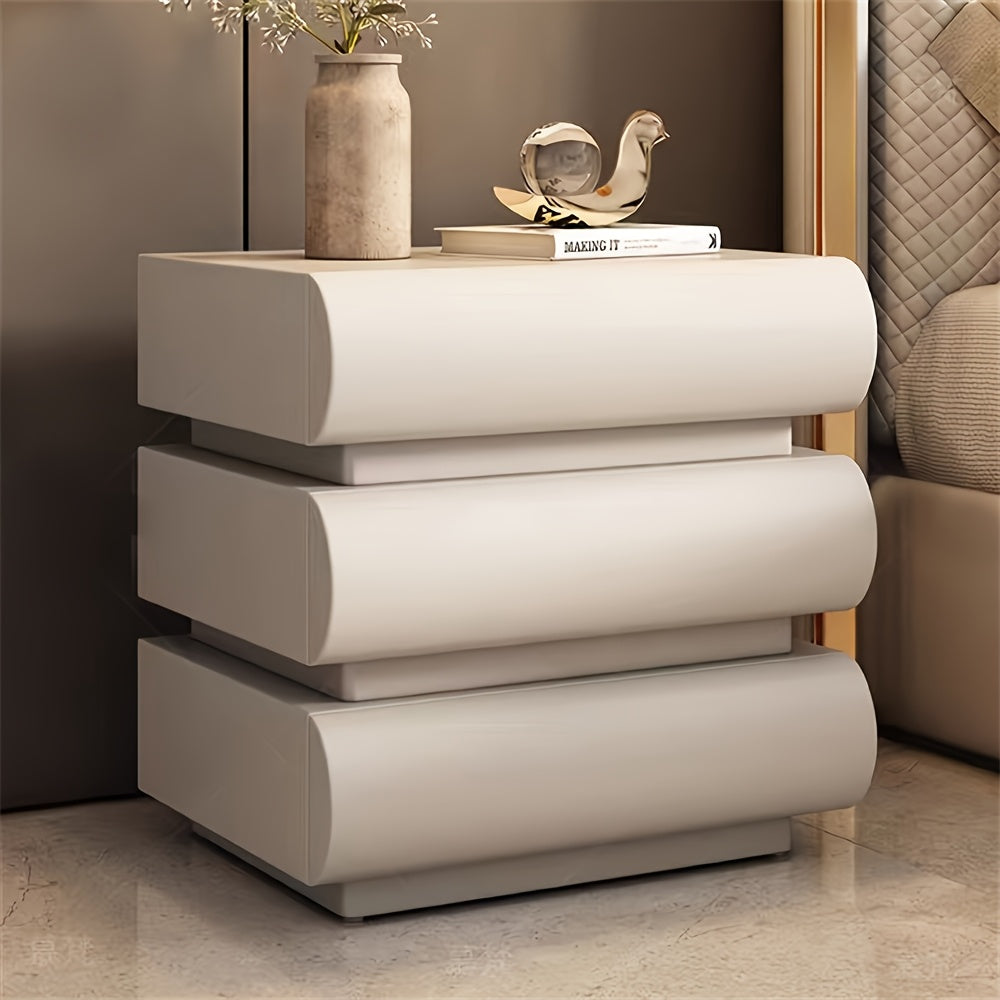Minimalist Bedside Storage Cabinet with Three Drawers for The Bedroom