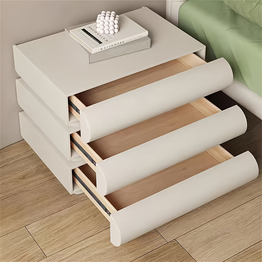 Minimalist Bedside Storage Cabinet with Three Drawers for The Bedroom